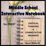 Middle School Connotative Meaning Interactive Notebooks - 
