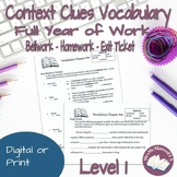 Middle School Context Clues Vocabulary Curriculum - Level 