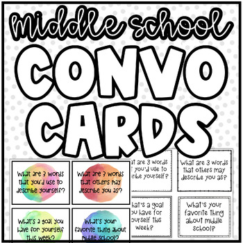 Preview of Middle School Conversation Cards | Build Relationships & Classroom Community