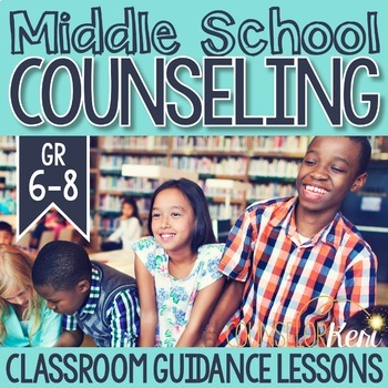 Preview of Middle School Counseling Classroom Guidance Lessons Bundle