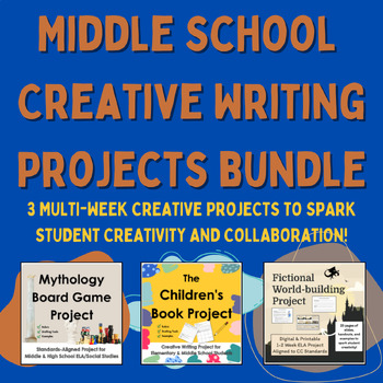 Preview of Middle School Creative Writing Projects: Bundle of 3 Multi-Week Activities