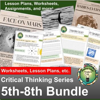 Preview of Middle School Critical Thinking Bundle - 6th, 7th, 8th Grade 6, 7, 8 Worksheets