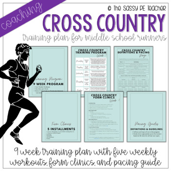 Middle School Cross Country 9-Week Coaching Plan by The Sassy PE Teacher