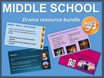 Preview of Middle School DRAMA resource bundle