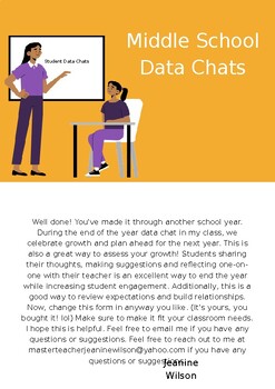 Preview of Middle School Data Chats PowerPoint