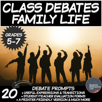 Preview of Debating Topics for Middle School: Family Life