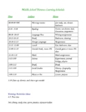 Middle School Homeschool Distance Learning Schedule