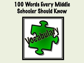 Preview of Middle School Distance Learning Vocabulary Bundle