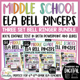 Middle School ELA Bell Ringers Bundle for Grammar Root Wor