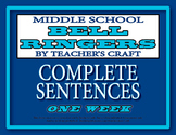 Middle School ELA Bell Ringers - Complete Sentences