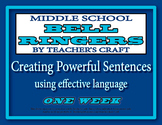 Middle School ELA Bell Ringers - Creating Powerful Sentences