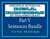 Middle School ELA Bell Ringers - Part V - Sentences Bundle