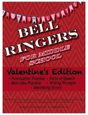 Middle School ELA Bell Ringers - Valentine's Day Edition