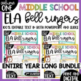 Middle School ELA Bell Ringers Volume One Grammar Root Wor