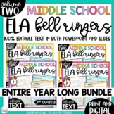 Middle School ELA Bell Ringers Volume Two Grammar Root Wor