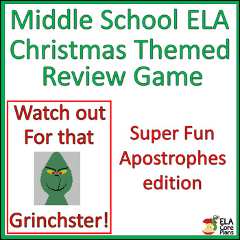 Preview of Middle School ELA Christmas Game ~ Apostrophes Edition