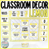 Middle School ELA Classroom Decor Lemon