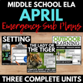 Middle School ELA Emergency Sub Plans - No Prep English Su