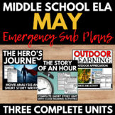 Middle School ELA Emergency Sub Plans - No Prep English Su
