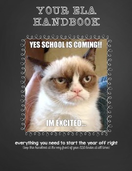 Preview of Middle School ELA Handbook-Everything You Need/Back to School/Open House