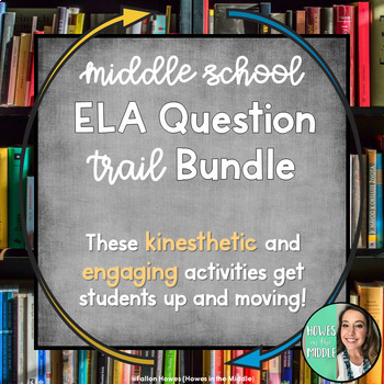 Preview of Middle School ELA Question Trail/Loop - Engaging & Kinesthetic - Novel Previews