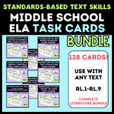 Middle School ELA Reading Task Cards Complete Literature B