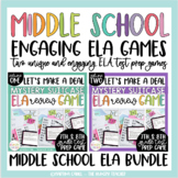 Middle School ELA Review Game for ELA Test Prep and Review