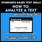 Middle School ELA: Standards-Based - Analyzing Literature 