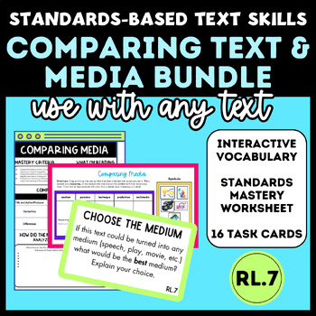 Preview of Middle School ELA: Standards-Based Comparing Text & Media BUNDLE, RL.7