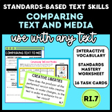 Middle School ELA: Standards-Based Comparing Text and Medi