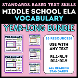 Middle School ELA Standards Based Interactive Vocabulary Y
