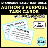 Middle School ELA Standards-Based Task Cards | Author's Pu