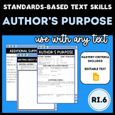 Middle School ELA: Standards-Based Text Analysis | Author'