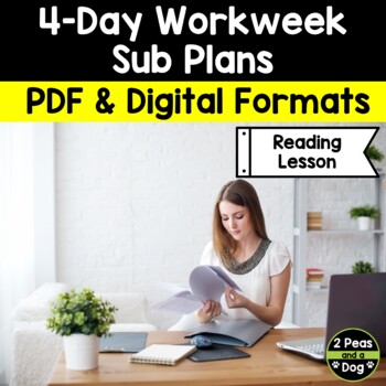 Preview of Middle School ELA Sub Plans - Topic 4-Day Workweek