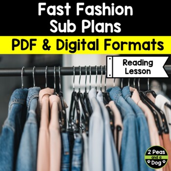 Preview of Middle School ELA Sub Plans - Topic Fast Fashion