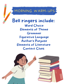 Preview of Middle School ELA Warm-ups and Bellringers