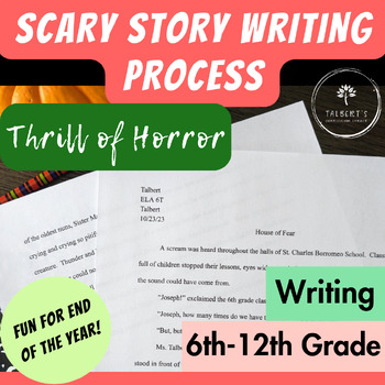 Preview of Middle School ELA Writing Prompt & Writing Activity: Scary Stories