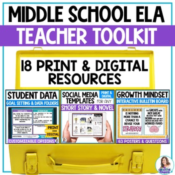 Preview of Middle School ELA Teacher Toolkit - Short Stories - Non-Fiction - Writing - Data