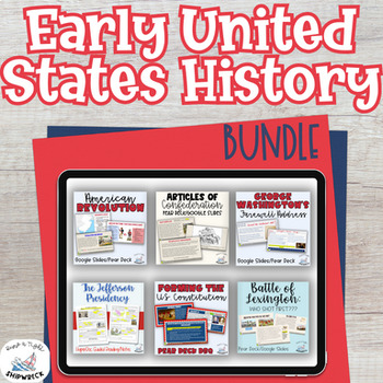 Preview of Middle School Early United States History Interactive Lessons BUNDLE