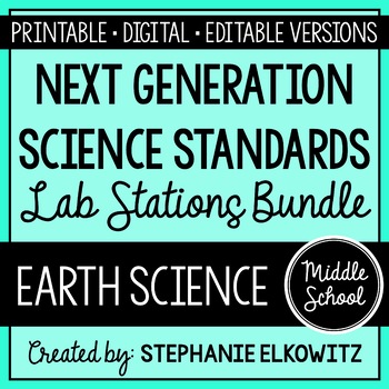 Preview of Middle School NGSS Earth Science Lab Bundle | Printable, Digital & Editable