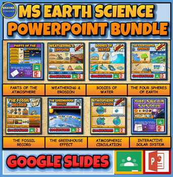 Preview of Middle School Earth Science: Powerpoint Presentations Lessons Bundle