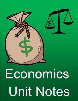 Preview of Middle School Economics Unit Notes