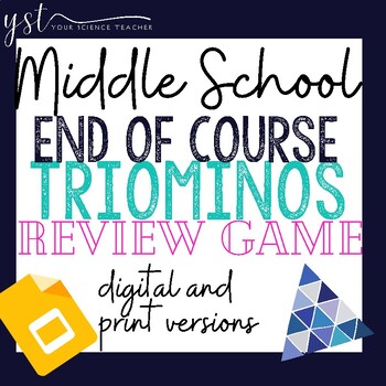 Preview of Middle School End of Course Triomino Review  - Digital or Print