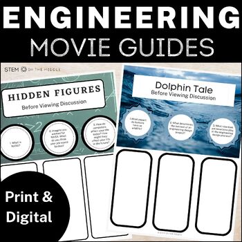 Preview of Engineering Movie Guides and No Prep Activities for Middle School STEM Sub Plans