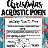 Free Fun Middle School English ELA Christmas Writing Activ
