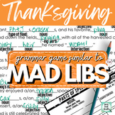 Middle School English ELA Fun Thanksgiving Activity: "Mad 