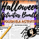 Middle School English ELA Fun Halloween Activities & Games