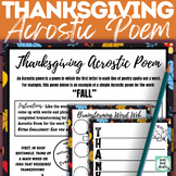 Middle School English ELA Thanksgiving Fun Writing Activit