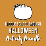 Middle School English Halloween Activity Bundle | Printabl