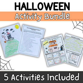 Preview of Middle School English Language Arts Halloween Bundle- 5th, 6th, 7th Grade